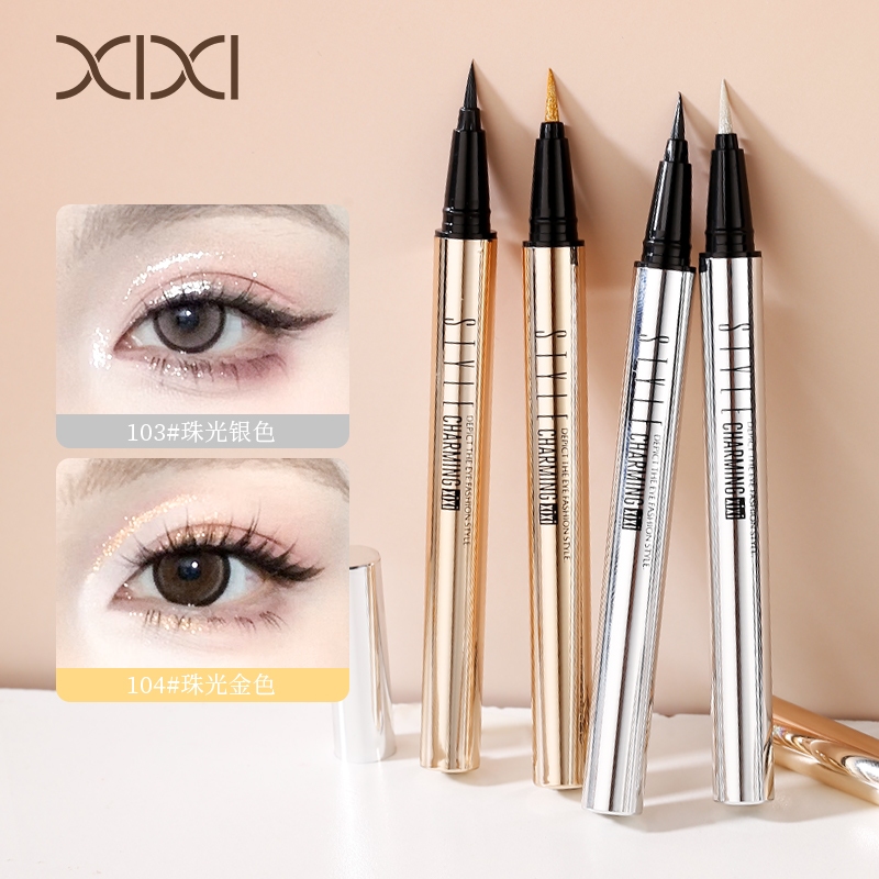 Xixi Long Lanh Chất Lỏng Bút Kẻ Mắt Bút Chì Chống Thấm Nước Bút Kẻ Mắt Lâu Dài Nhanh Khô Mắt Mỹ Phẩm Trang Điểm NO.D263