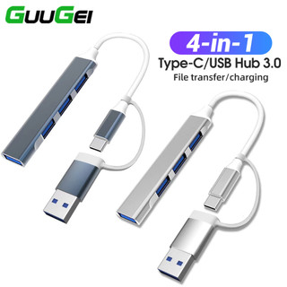 Guugei 4 trong 1 USB 3.0 Hub Bộ chuyển đổi OTG USB Type C Hub Adapter USB Docking Station