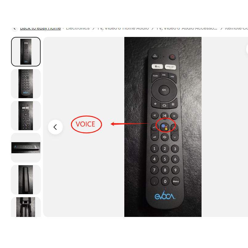 Bộ điều khiển giọng nói EVOCA cho TV Box 360 Android TV Box Evoca Pilot Streaming Remote KHÔNG PIN