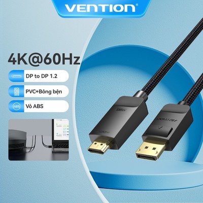Vention Displayport DP sang HDMI Male HD Cáp 4K Chất lượng Hình ảnh rõ ràng cho màn hình PC TV