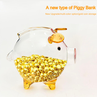 Tiết kiệm thủy tinh piggy cork cork trang trí máy tính để bàn diy con heo đất nhỏ