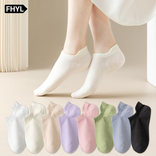 FHYL Tất Nữ Mỏng Màu Nguyên Chất Thường Thoáng Khí Chất Lượng Cao Đến Mắt Cá Chân Tất Thuyền Cho Nữ