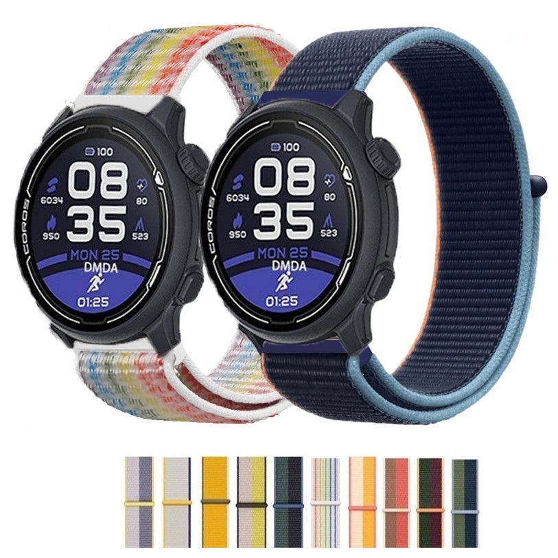 Dây đeo bện Nylon 20mm 22mm cho COROS PACE 2 3 4 / APEX 2 Pro / APEX Pro / APEX / APEX4 / 42mm 46mm / VERTIX Băng đô thay thế thời trang cổ điển thoáng khí chống nước Dây đeo đồng hồ thông minh