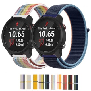 Dây đeo bện Nylon 20mm 22mm cho Garmin Forerunner 265 255 245 245M 645 645M 55 158 165 970 570 42mm 47mm Chống thấm nước thoáng khí Thời trang cổ điển Thay thế Đồng hồ thông minh L