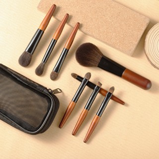 【OVW Bộ cọ trang điểm Mini 8 chiếc kèm túi miễn phí Bộ cọ trang điểm tóc sợi MINI8tz