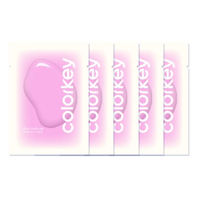 [Quà tặng] Khăn lau tẩy trang Colorkey Gói di động tẩy trang nhẹ nhàng, 5 miếng