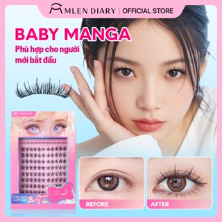 Mi Giả ANIME Mlen Diary Mi Miả Mi Cụm Mềm Mại 9-12mm C Cong Mi Giả Hoạt Hình Dễ Gắn Tự Nhiên Cho Người Mới Trang Diểm