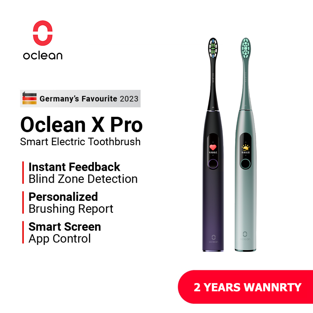 Oclean X Pro Thế giới thông minh Bàn chải đánh răng điện màn hình cảm ứng đầu tiên AI Điều khiển áp 