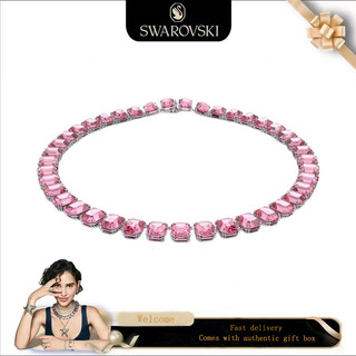  Swarovski  Mới  Vòng Cổ Nữ Thời Trang Bạc S925 Hình Bát Giác Cắt Đá Quý Pha Lê Hồng Vòng Cổ Millenia Quà Tặng Ngày Lễ Tình Nhân Quà Tặng Sinh Nhật 