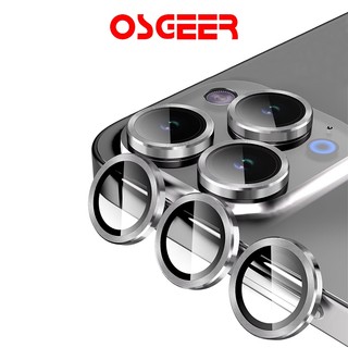  Bảo vệ ống kính máy ảnh OSGEER cho iPhone 11 12 13 14 15 16 Pro Max  Khay lắp đặt 1 bước  Kính cường lực bảo vệ màn hình Kim loại - XYW313 