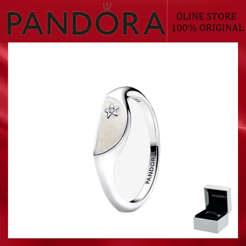 Chính hãng 100% (kèm hộp) S925 bạc nguyên chất, nhẫn Signet Pandora ME phủ men, tặng sinh nhật