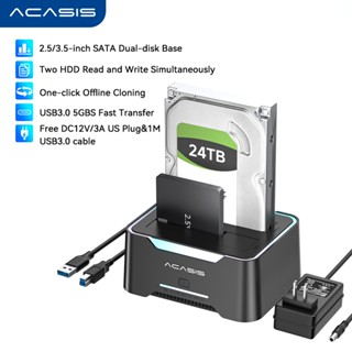 Đế đĩa cứng ACASIS 2.5 / 3.5 inch máy tính xách tay để bàn SATA cổng nối tiếp SSD trạng thái rắn di động Cơ kép Đĩa cứng bên ngoài Hộp máy photocopy EC-6104