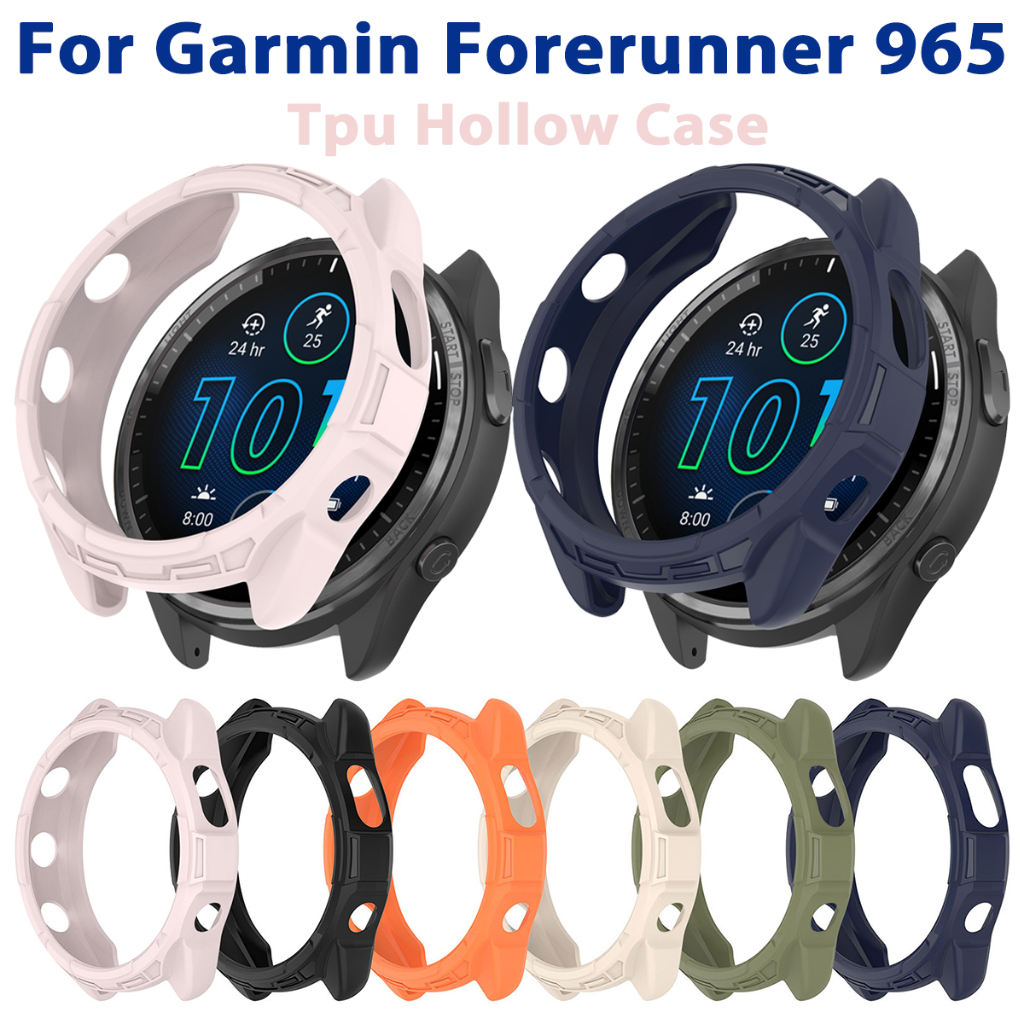 Vỏ đồng hồ Tpu cho Garmin Forerunner 965 Vỏ bảo vệ rỗng Vỏ ốp lưng Vỏ đồng hồ thông minh
