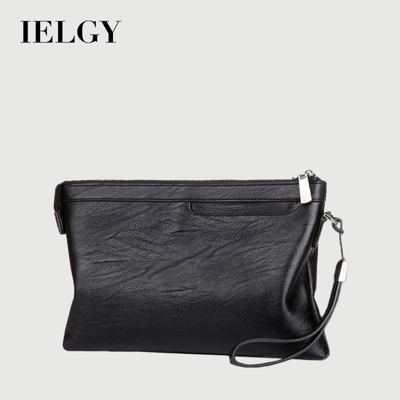 IELGY Men 's Clutch Business Túi đựng điện thoại di động thời trang nhẹ Ví dung tích lớn