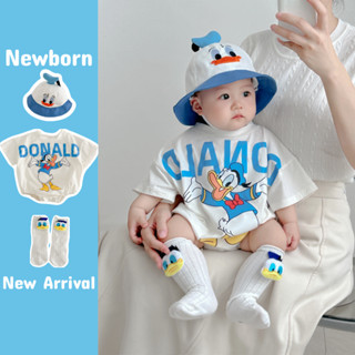 Bé Mùa Hè Mới Quần Áo Cho Bé Trai Và Bé Gái Áo Liền Quần Không Tay 0-24 Tháng Tuổi Sơ Sinh Hoạt Hình Siêu Dễ Thương Body