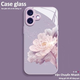 Su Thêu Mẫu Đơn Thích Hợp Cho Apple 15promax 14promax 12promax 11promax 11 12 13 14 15plus xsmax xr 8Plus Bao Gồm Tất Cả Vỏ Điện Thoại Da Cao Cấp Chống Trơn Trượt Chống Sốc