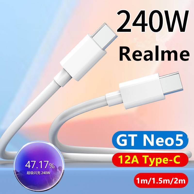 Đối với cáp sạc OPPO 240W Realme GT Neo5 Cáp dữ liệu Oneplus Ace Pro Turbo Cáp sạc nhanh 12A TypeC