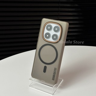 Ốp điện thoại mờ nửa trong suốt cho Xiaomi poco x7 Pro poco x7 5G Sạc từ tính Ốp lưng mỏng