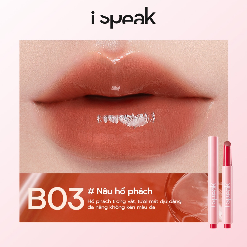 Ispeak-THƯƠNG HIỆU ĐẦY SỨC THANH XUÂN CỦA MISTINE  Son dưỡng có màu dạng thỏi bấm Ispeak 2g,lip | BigBuy360 - bigbuy360.vn