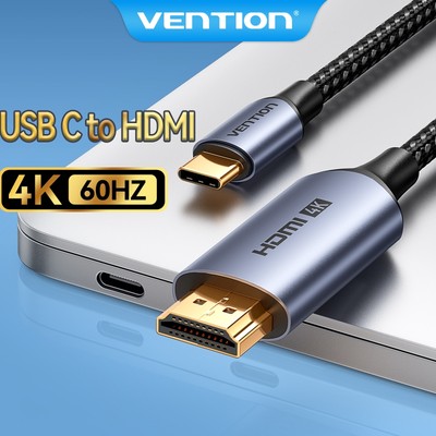 Vention Cáp HDMI chuyển đổi  Type-C sang HDMI UHD 4K 60Hz bằng kim loại Chuyển Đổi Hình Ảnh 8K