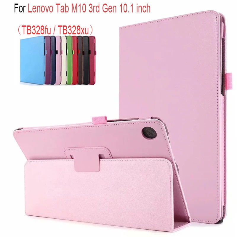 Dành Cho Lenovo Tab M10 Thế Hệ Thứ 3 Ốp Lưng 10.1 inch Từ Da PU Đứng Máy Tính Bảng Dành Cho Lenovo T