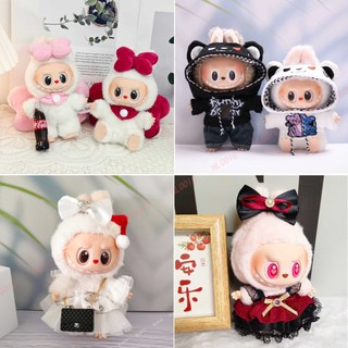 15cm 17cm Labubu V1 V2 quần áo Labubu có ghế macaron treo quần búp bê Phụ kiện