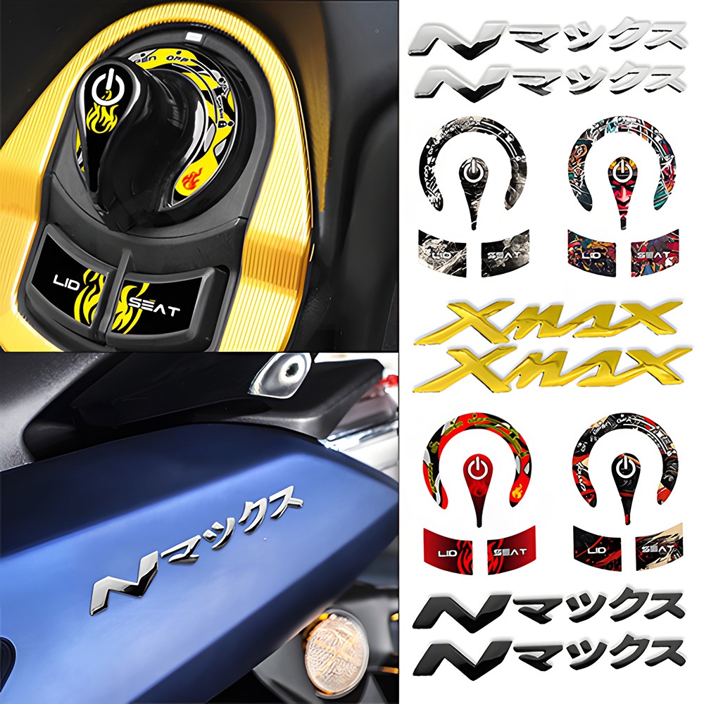 2 Cái / BỘ 2025 Dành Cho Xe YAMAHA Nmax300 / Xmax 300 Phụ Kiện Xe Máy Khóa Bao Đánh Lửa Chìa Khóa Dá