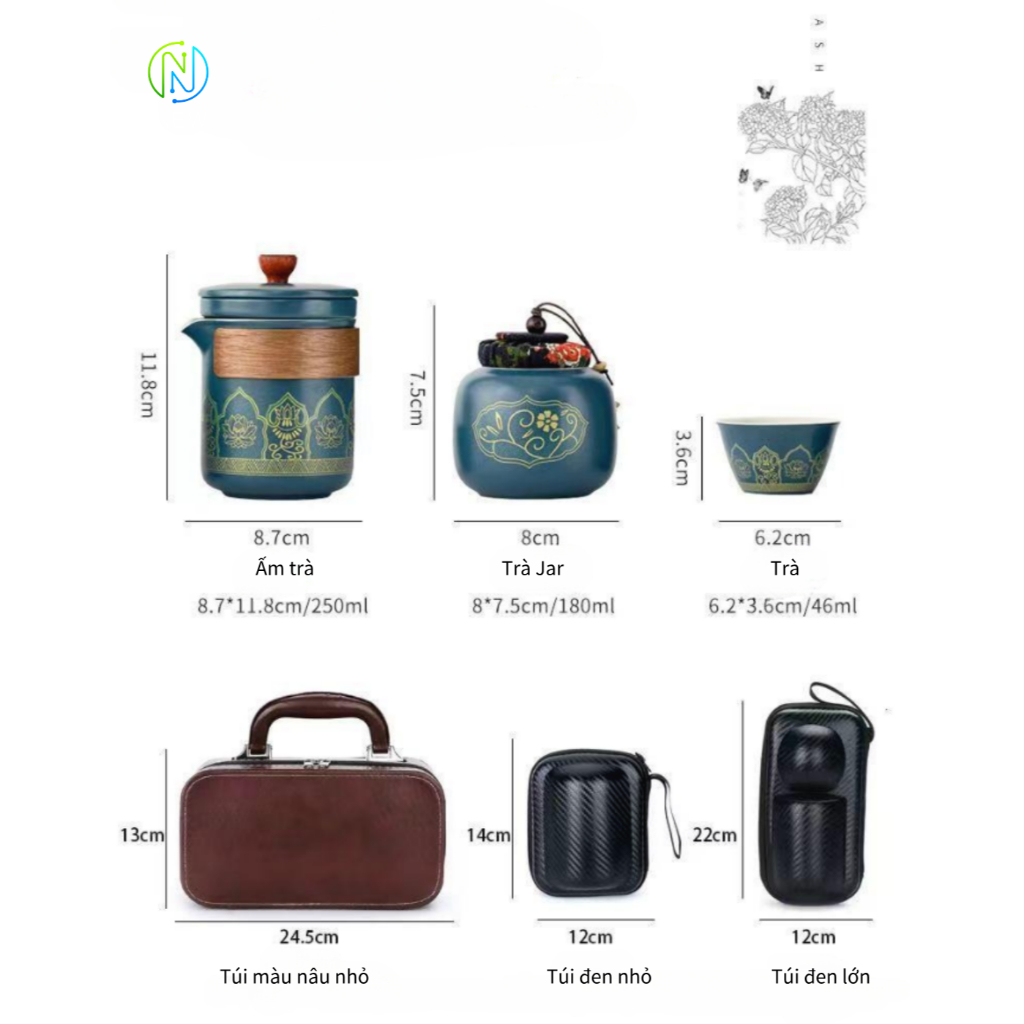 Bộ Ấm Chén Trà Du Lịch Tiện Lợi Dễ Sử Dụng | BigBuy360 - bigbuy360.vn