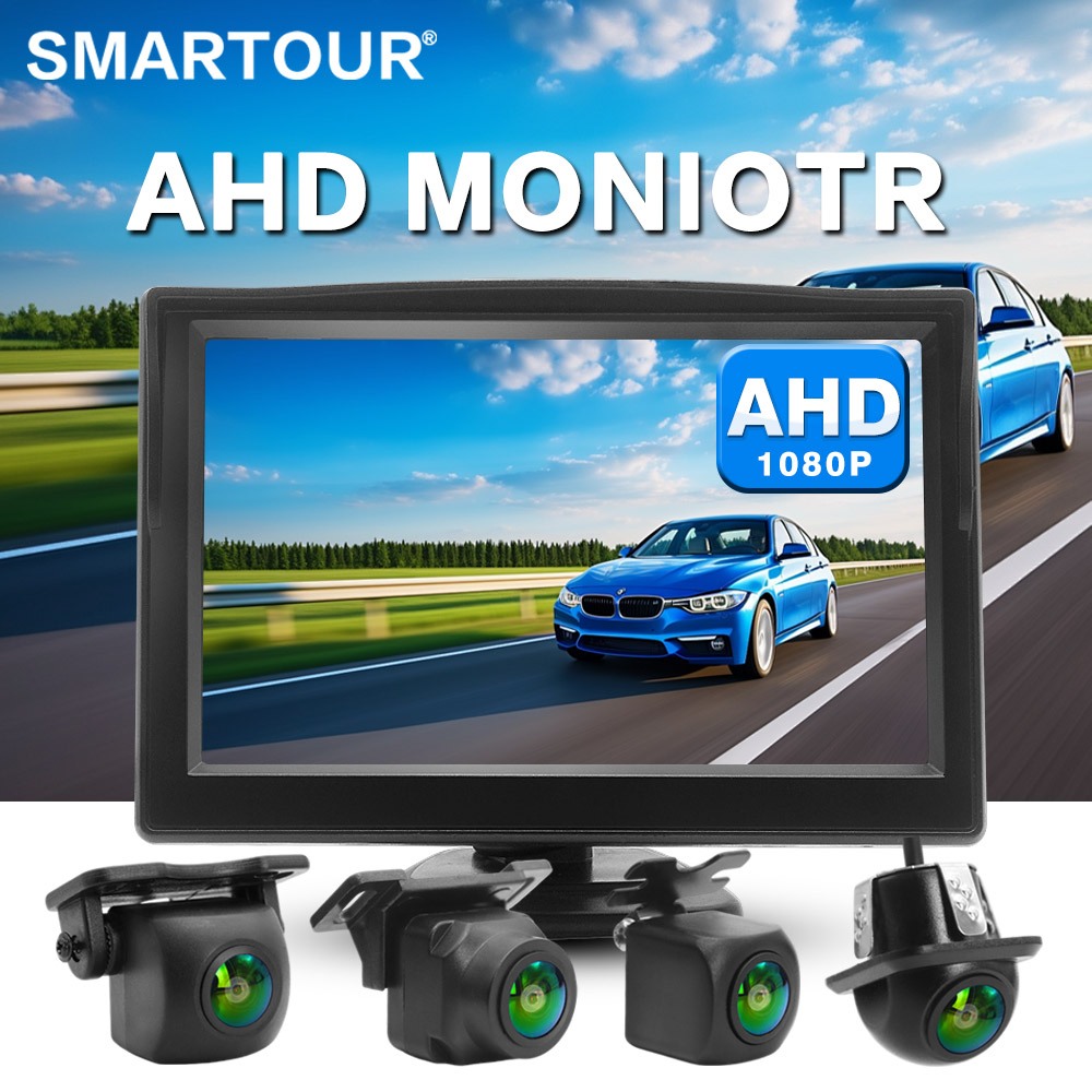 Màn hình ô tô IPS 5 Inch Màn hình đỗ xe lùi ô tô với Camera lùi tầm nhìn ban đêm AHD 1080P