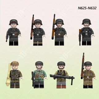 Đồ chơi giáo dục Quân đoàn nước ngoài Lính Khối xây dựng Bé trai nhân vật nhỏ mô hình búp bê