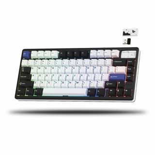 Womier SK71 Pro 75% VIA Hỗ trợ Bàn phím cơ nhôm không dây Tri-Mode Đèn nền RGB có thể hoán đổi nóng cho Windows / Mac / PC