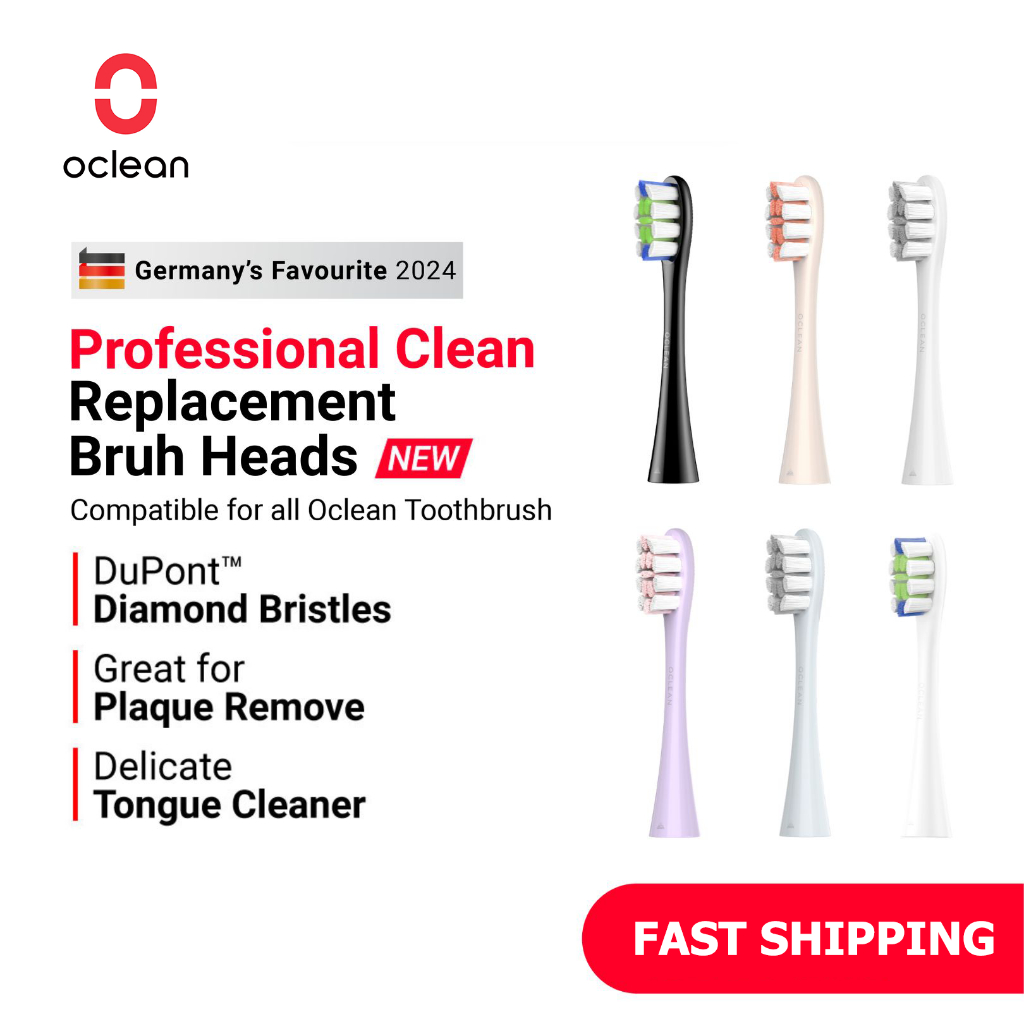 [Sẵn sàng] Đầu bàn chải đánh răng có thể thay thế Oclean Tương thích với tất cả các mẫu bàn chải đán