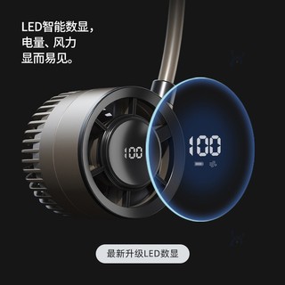 Quạt cổ di động, gió mạnh-4 tốc độ-Sạc USB-Pin 1500mAh