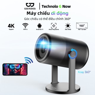 GOOJODOQ Máy chiếu di động  360° Góc miễn phí 150 "Màn hình lớn HD1280 * 720P 250ANSI cho Rạp chiếu phim tại nhà Văn phòng Đào tạo kinh doanh