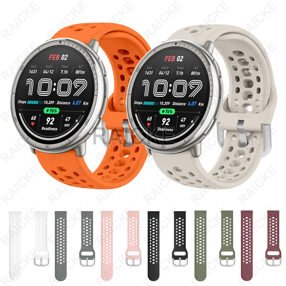 Dây đeo silicon mềm thoáng khí Dây đeo thể thao thay thế cho Amazfit Active 2 / Active 2 Square / Ac
