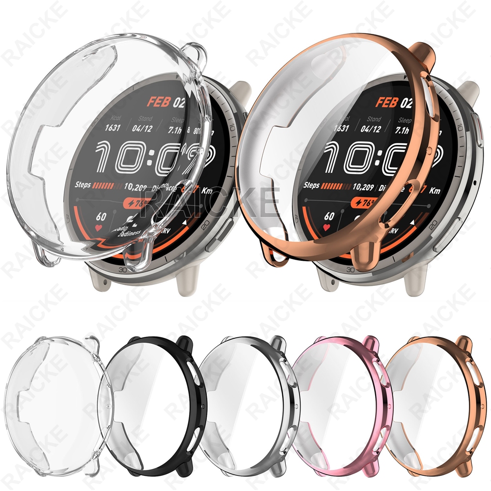 Vỏ silicon TPU mềm Bảo vệ toàn màn hình cho Amazfit Active 2 / Amazfit Active 3 Premium