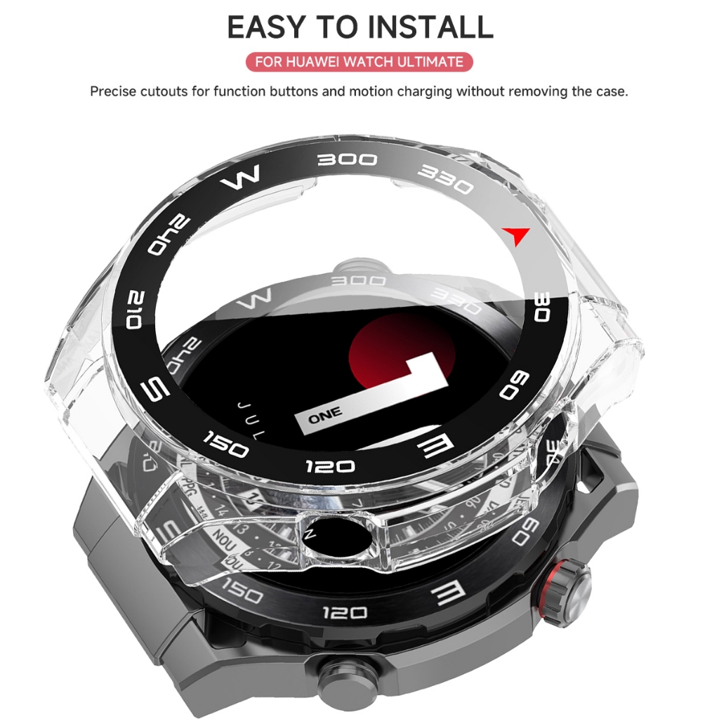 Kính cường lực + Vỏ PC cho Huawei Watch Ultimate Vỏ bảo vệ toàn diện cho phụ kiện Huawei Ultimate