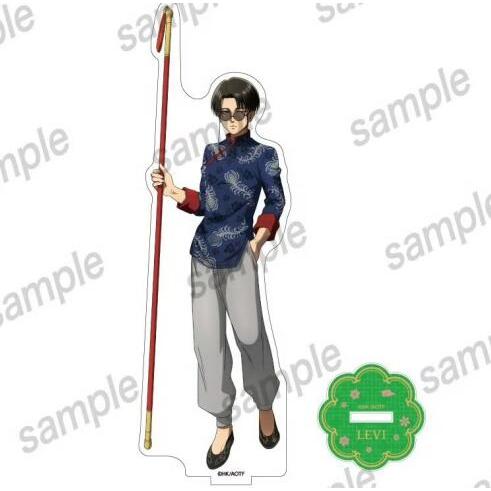 Chân đế Acrylic phong cách Trung Quốc Attack on Titan - Eren Erwin Levi Anime Collecting Hình với th