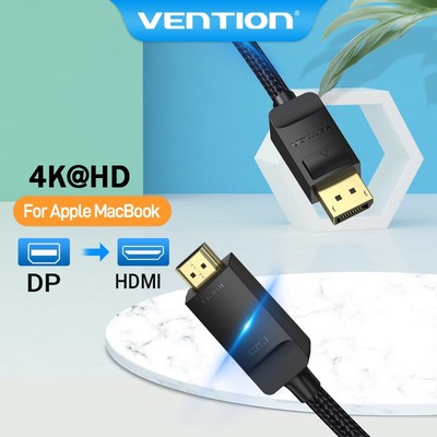 Cáp Vention DP sang HDMI 4K 60Hz Cáp HDMI Nam sang Nam UHD HDMI cho PC Laptop