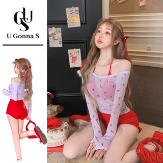 U Gonna S Đồ Bơi Nữ 3 Mảnh Đệm Bikini Bộ Cao Cấp Gợi Cảm Trang Phục Đi Biển Tankini Đỏ Thời Trang Quần Áo Dễ Thương Ootd Thiết Kế Mới 2025