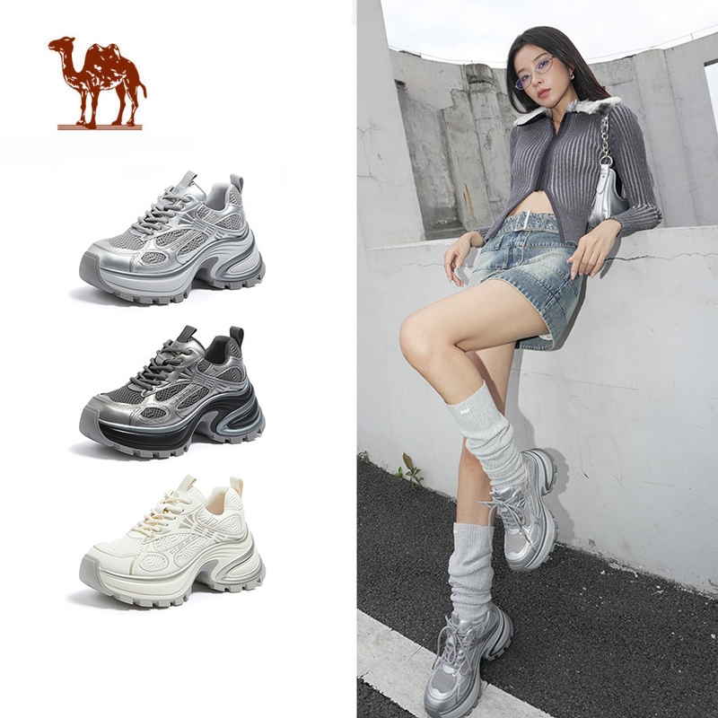 Giày thể thao nữ CAMEL CROWN  Giày thể thao nâng cao đế dày thông thường
