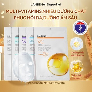  Mặt Nạ Dưỡng Da Lanbena Hỗ Trợ Dưỡng Sáng Vitamin C Dưỡng Ẩm Dịu Da B5 BHA Giúp Trẻ Hóa Da Giảm Mụn 25ml 