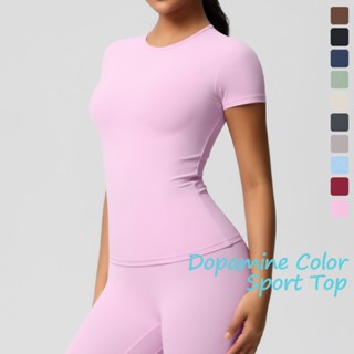 Nessaj Áo Thun Thể Thao Nữ Độ Đàn Hồi Cao Chặt Vừa Giảm Béo Tập Yoga Top Tập Thể Dục Aerobic Tay Ngắn Chạy Pilates Quần Áo Tập Luyện