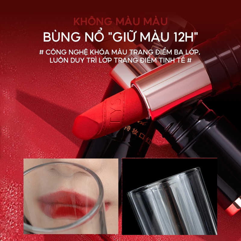 Imagic Velvet Matte Lipstick Màu mờ lâu trôi Không dễ vết bẩn Cup Son bóng