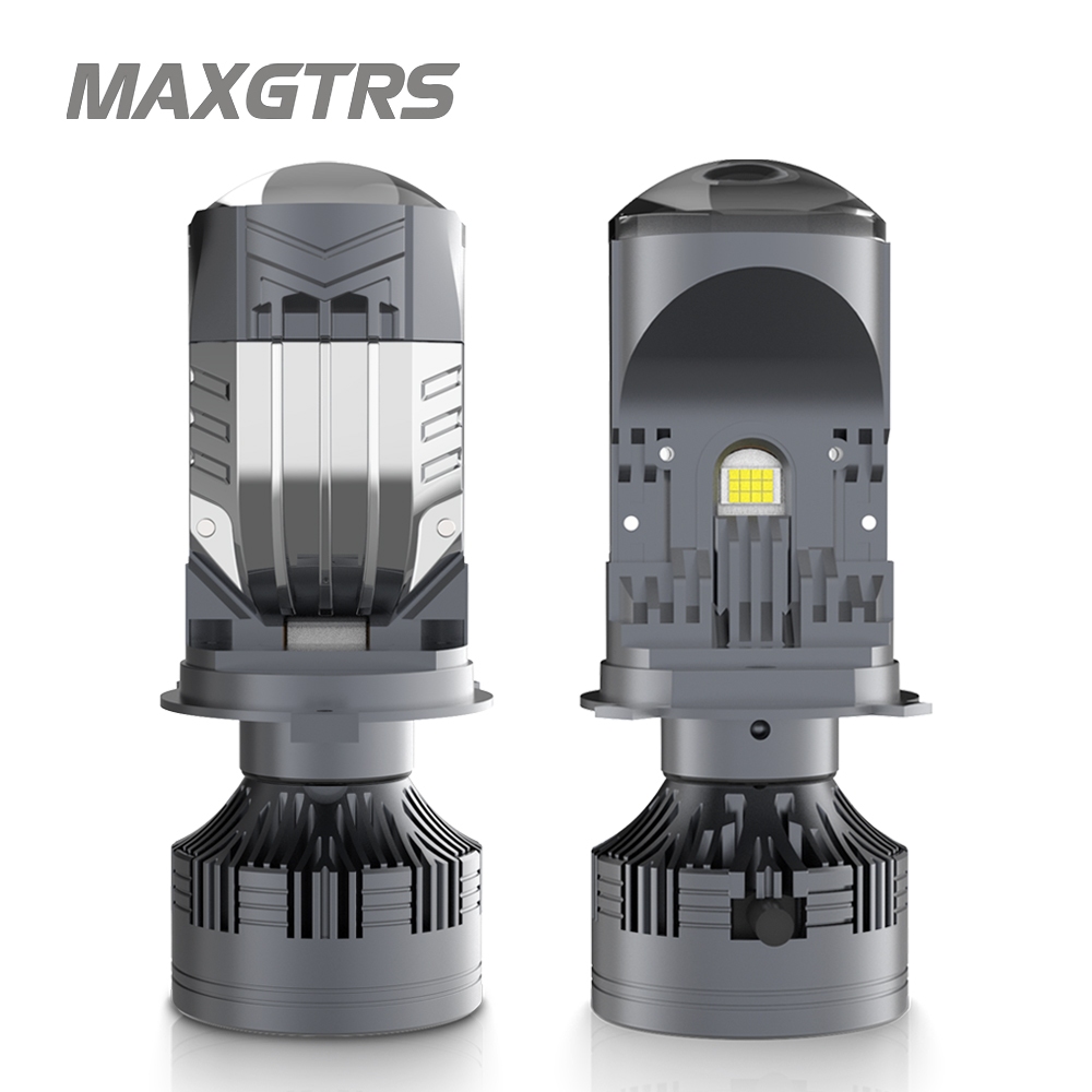 Maxgtrs Mới 200W Tự Động Ống Kính Đèn LED H4 Bóng Đèn Pha Cho Ô Tô Máy Chiếu Chùm Cao / Thấp Turbo Q