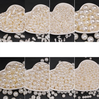 Beadia Highlight 5-400 miếng Đánh Bóng Nước ABS Giả Hình Bầu Dục Tròn Ngọc Trai Cho DIY Vòng Tay Vòng Cổ Bông Tai Trang Sức Làm Phụ Kiện