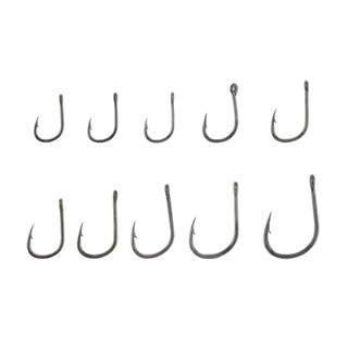 100 Cái / lốc Móc Câu Cá Có Lỗ Bộ 3-12 # Thép Carbon Cao Đơn Móc Cá Jip Thép Gai Cá Chép Móc Có Hộp
