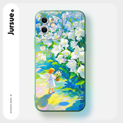 Ốp lưng Jursue dễ thương đẹp độc lạ ngầu ngộ nghĩnh nữ chống sốc chống bẩn mềm cho iPhone 17 16 15 14 13 12 11 PRO MAX SE 2020 X XR XS ip 8 7 Plus kute YH829