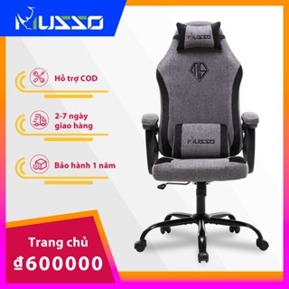 Ghế gaming MUSSO Navigator series Model 2 bằng vải có đệm tựa đầu có thể điều chỉnh cho bàn máy tính văn phòng