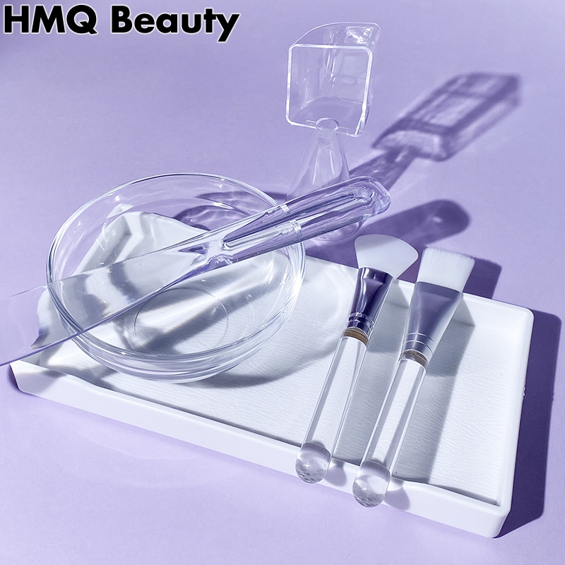 Chăm sóc da Bộ mặt nạ DIY Clear Rod Mask Brush Modified Soft Film Khay hình chữ nhật Bát tinh dầu cho thẩm mỹ viện